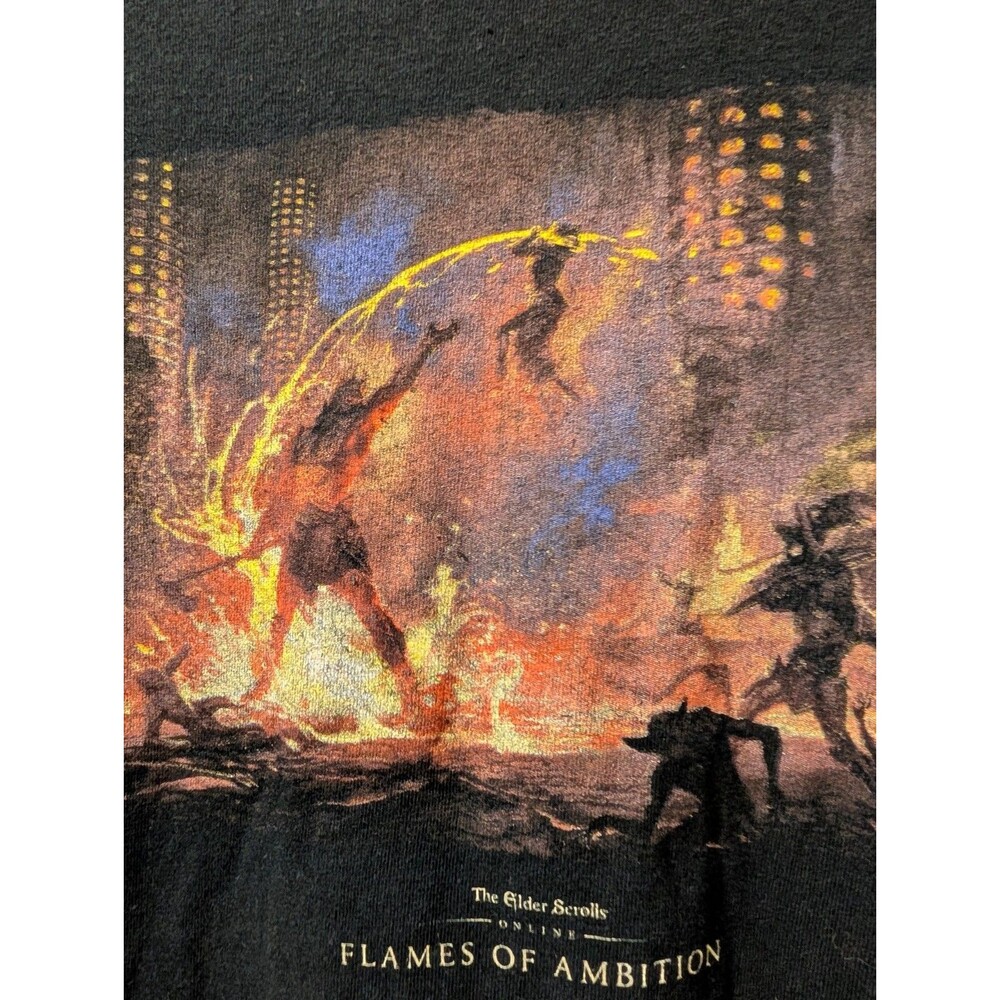 Elder Scrolls Online Flames of Ambition Shirt 2XL Bethesda Loot Wear Exclusive - Picture 11 of 15